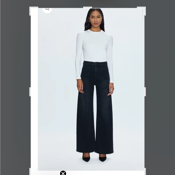 pistola Denim - pistola Black High-Waist Wide Leg Jeans